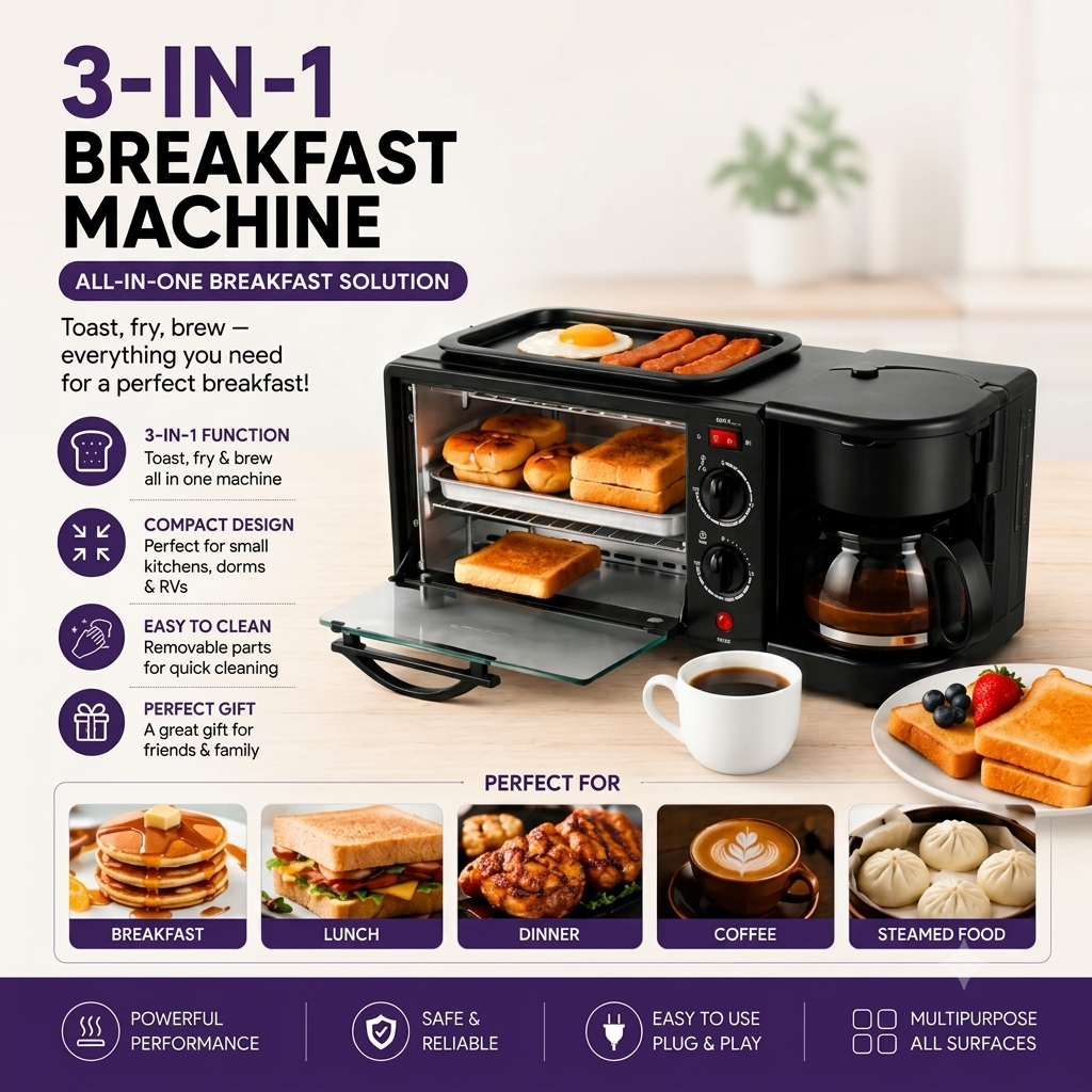 3-in-1 Multifunctional Breakfast Station