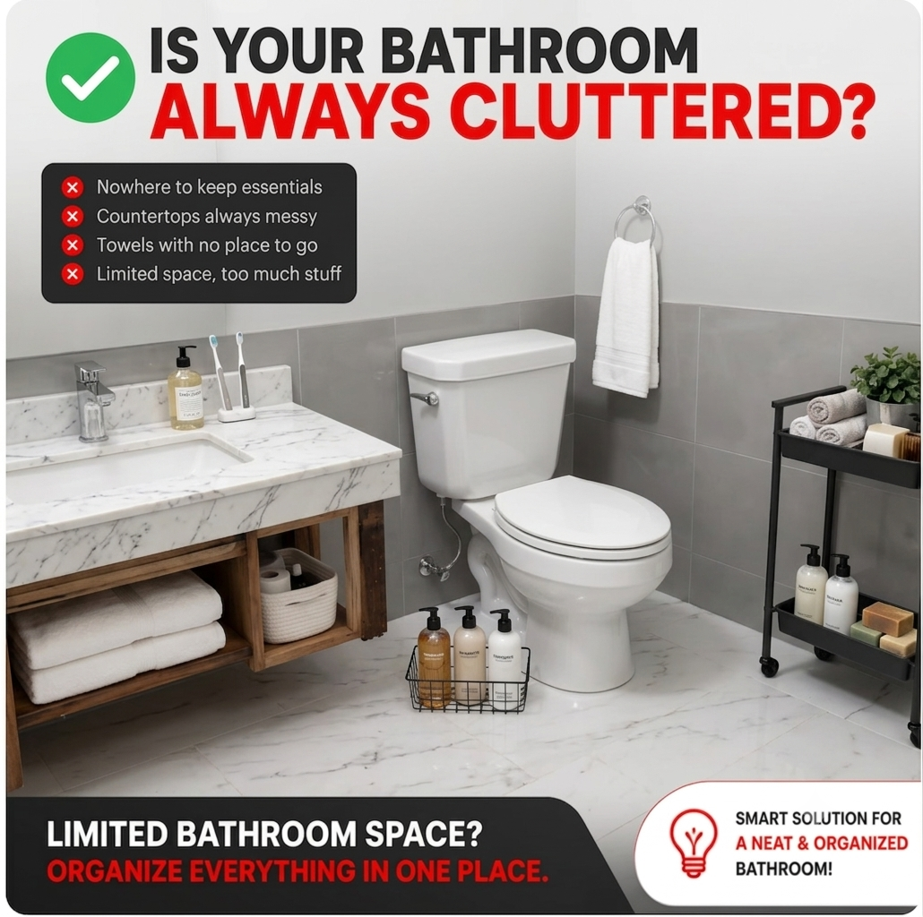 SpaceSaver 3-Tier Over-Toilet Storage Rack