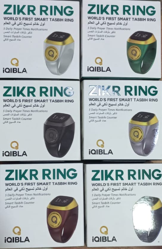 Digital Tasbih Zikr Ring with Qibla App