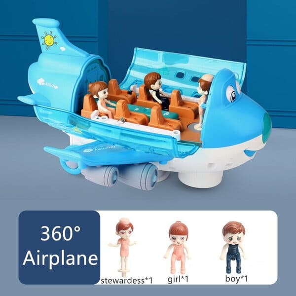 Musical Bump-and-Go Rotating Airplane Toy