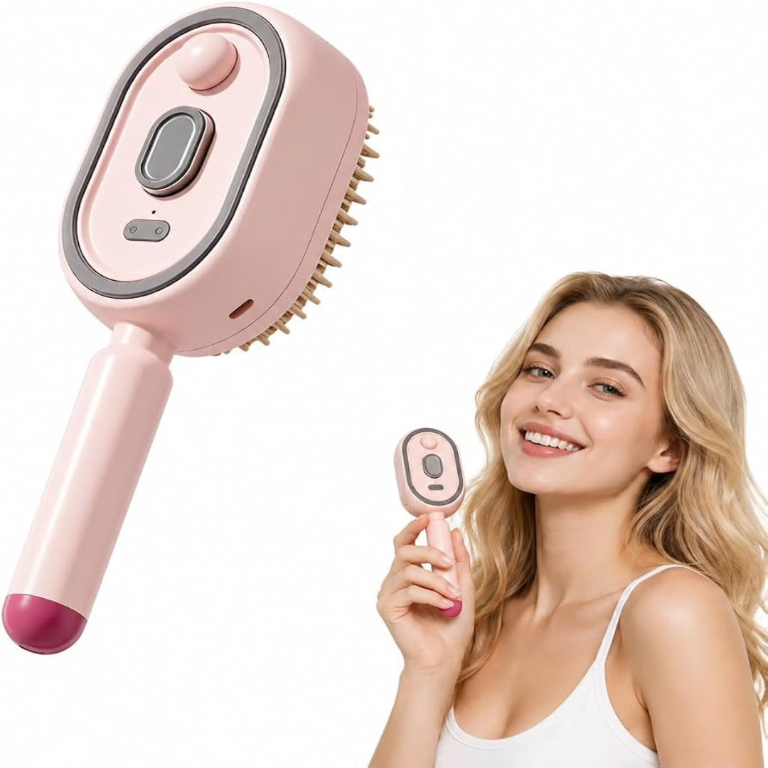 New Electric Steam Hair Brush - Rechargeable Detangling Comb