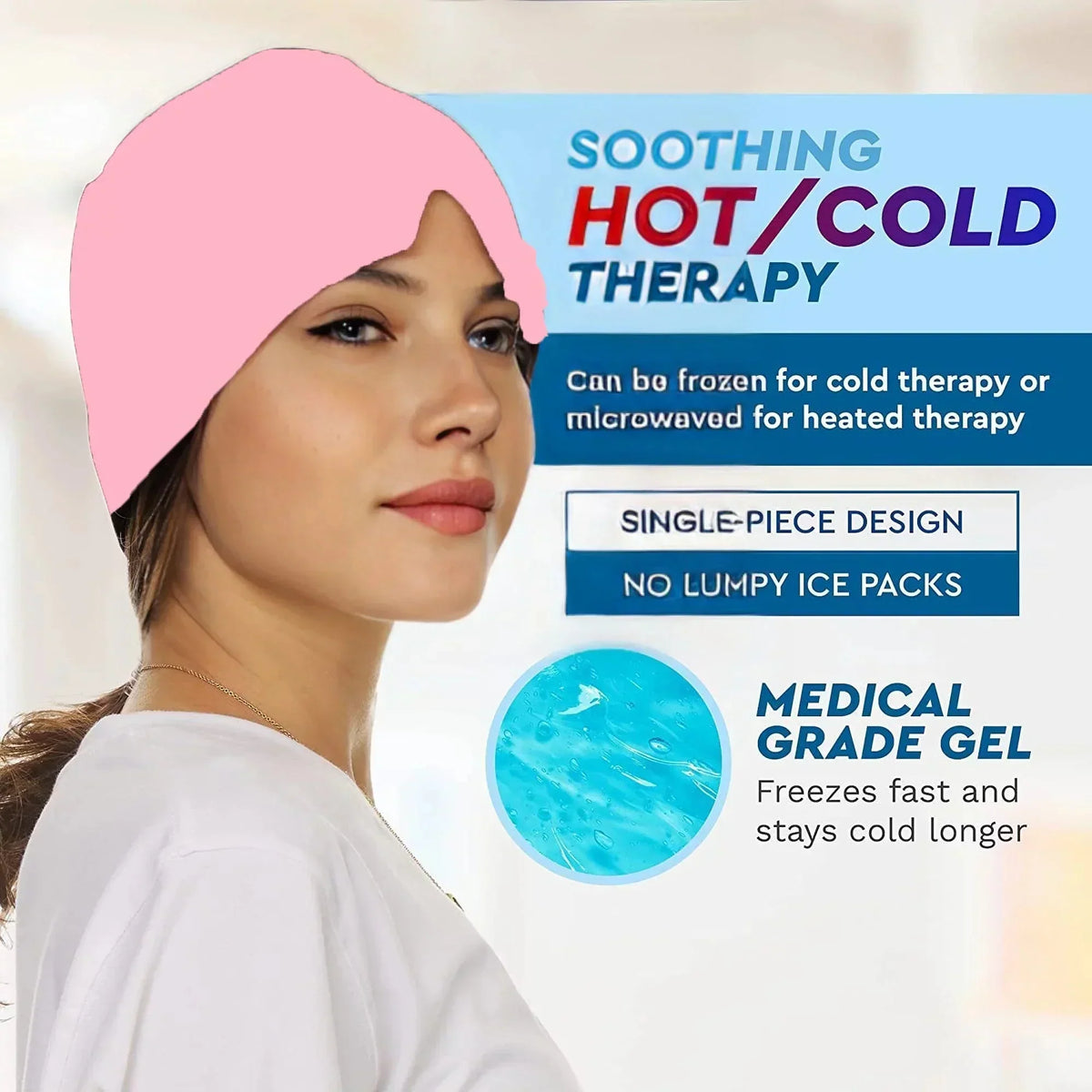Reusable Cooling Ice Head Cap