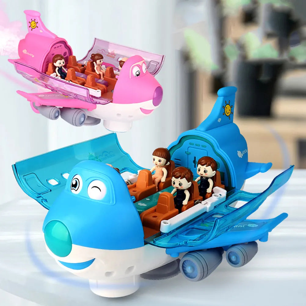 Musical Bump-and-Go Rotating Airplane Toy