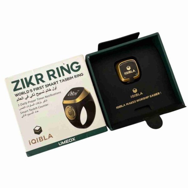 Digital Tasbih Zikr Ring with Qibla App