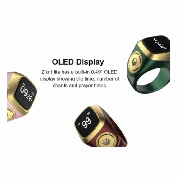 Digital Tasbih Zikr Ring with Qibla App