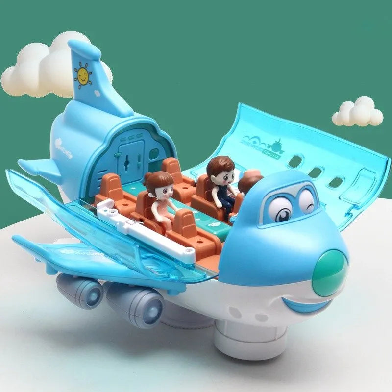 Musical Bump-and-Go Rotating Airplane Toy