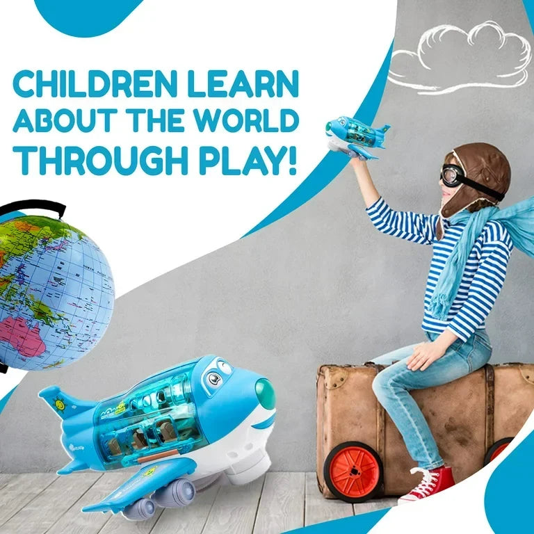 Musical Bump-and-Go Rotating Airplane Toy