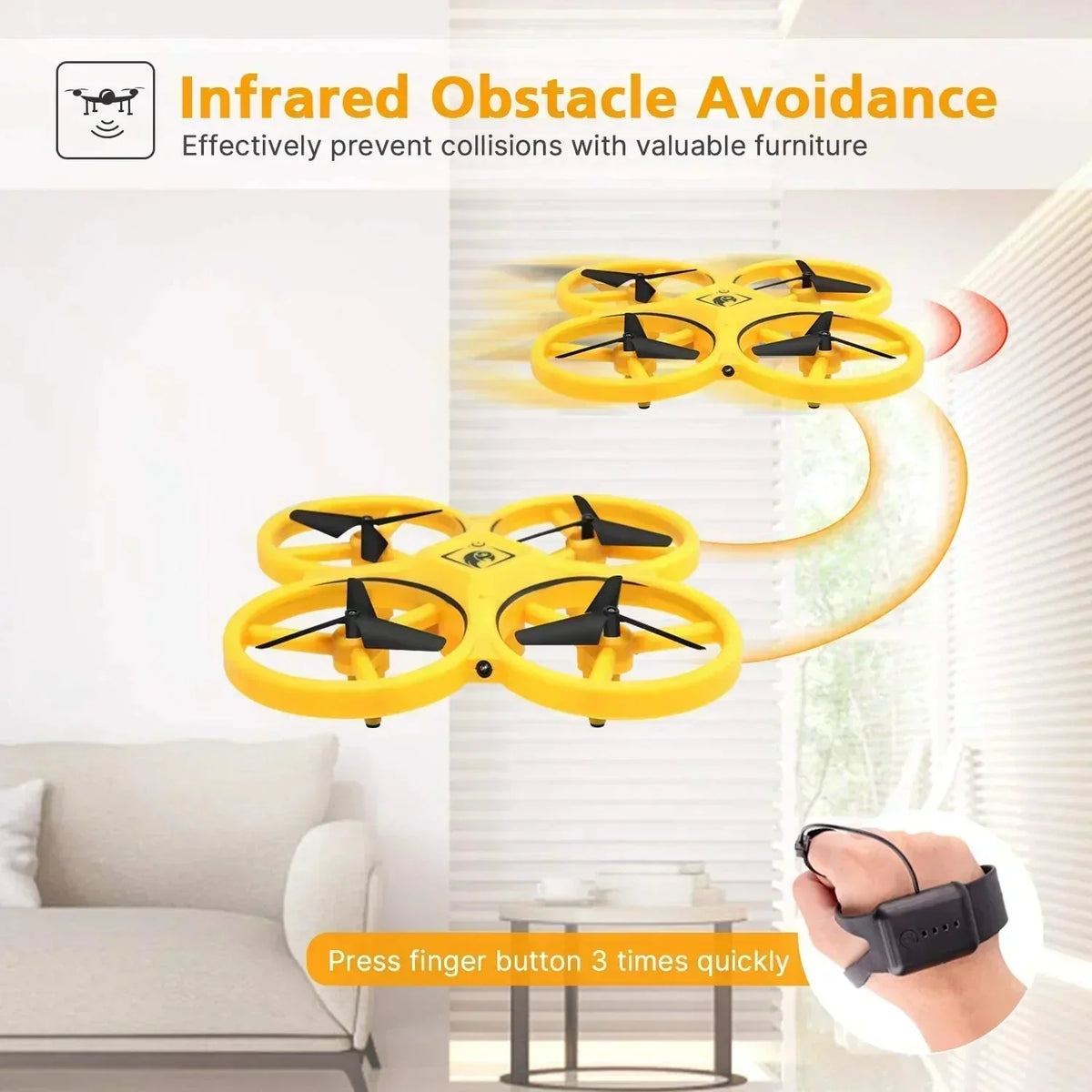 Mini RC Watch-Controlled Drone