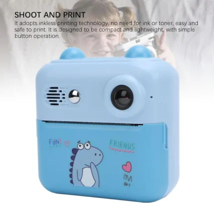 Instant Print Camera for Kids, 50MP 1080P HD Digital Video Camera, 16x Digital Zoom Digital Camera with 2.4 Inch HD IPS Screen