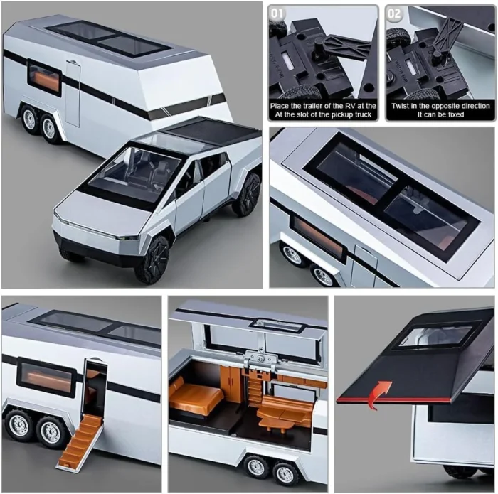 Cyber Pickup Trailer RV Model Kit