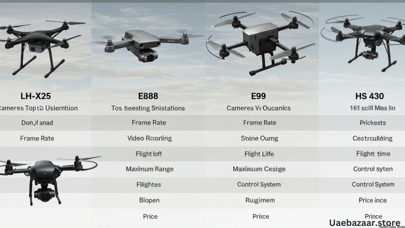 Top Drone Cameras in UAE 2025: LH-X25, E88, E99, HS 430 Compared