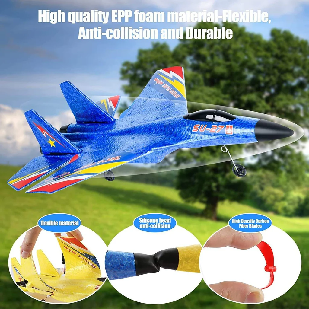 Airplane,2.4GHz 2 Channel Remote Control Plane with Gyro Night Lights
